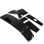 Mercury Racing carbon cowling trim set, close-up angled view showing curved covers and carbon fiber weave